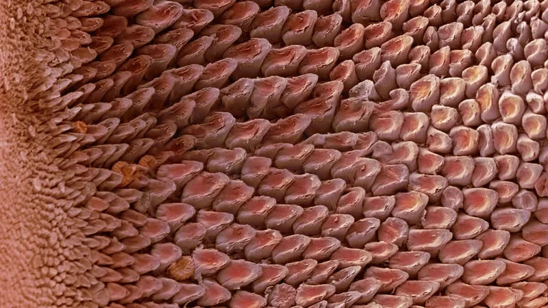 Dùng kính hiển vi điện tử xem chi tiết lưỡi