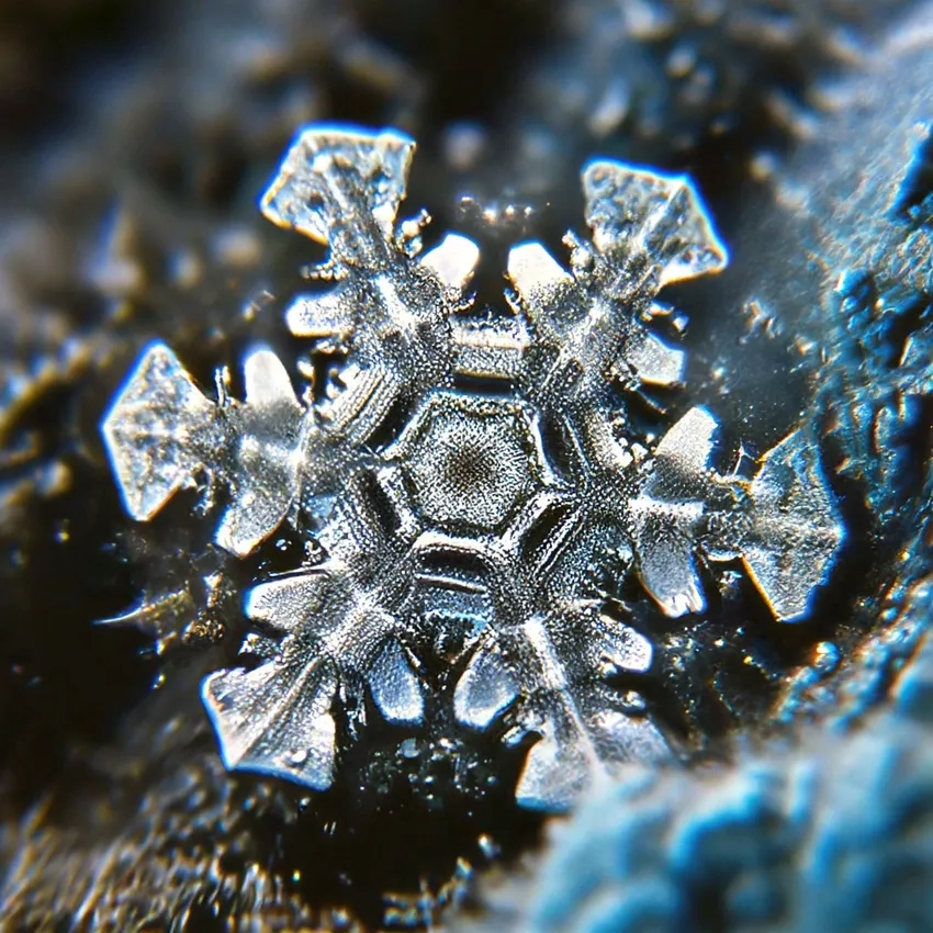 Vẻ đẹp tinh khôi tỏa sáng trong ảnh bông tuyết close up