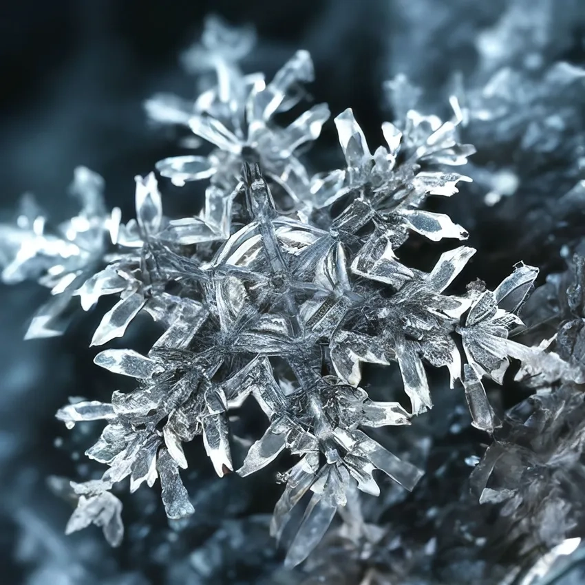 Khoảnh khắc lạnh giá được lưu giữ trong bông tuyết trên cành cây