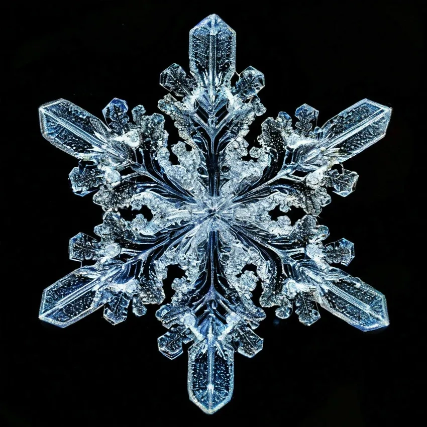 Chi tiết băng sắc sảo đầy mê hoặc trong ảnh cận cảnh tinh thể băng