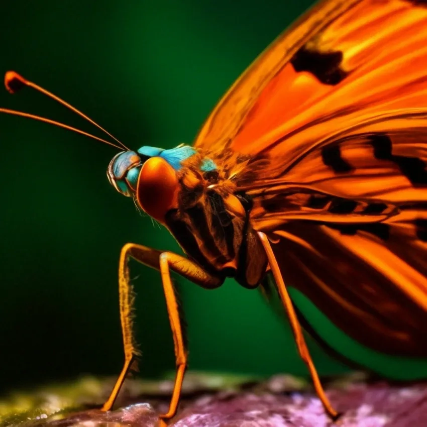 Bướm macro ánh sáng tự nhiên rực rỡ và sống động