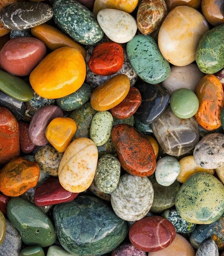 Thiết kế độc đáo với ảnh tiểu cảnh sỏi đá