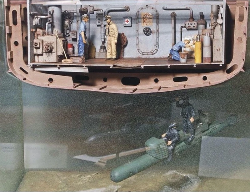 Tái hiện khung cảnh biển với diorama dưới nước khung cảnh biển