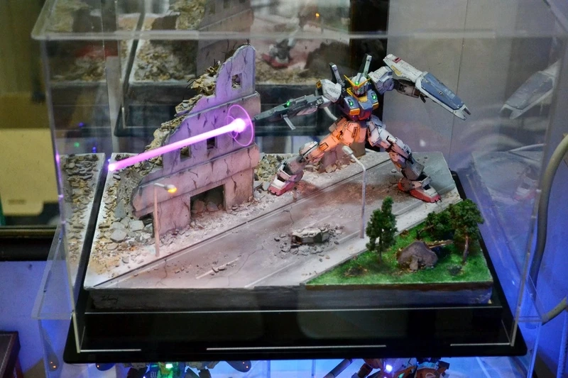Thu nhỏ sức mạnh chiến binh diorama gundam đẹp thu nhỏ