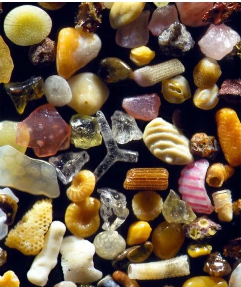 Hạt cát phóng to dưới kính đẹp mắt