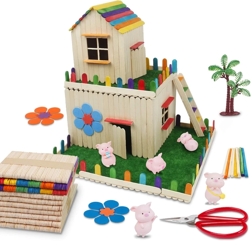 Chi tiết tinh xảo trong làm nhà bằng que kem chi tiết