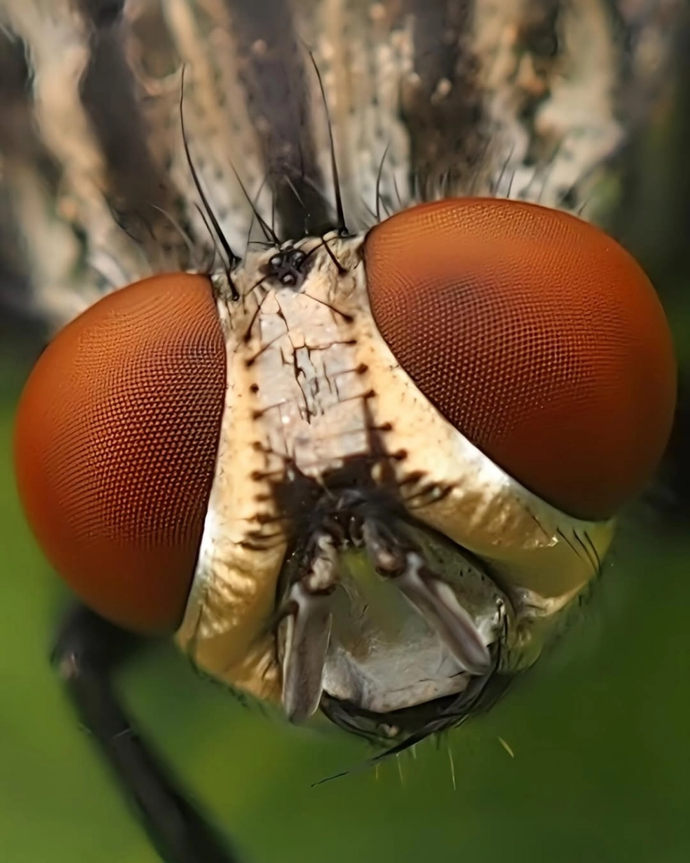 Chi tiết giác mạc mắt ruồi nhà phóng to rực rỡ