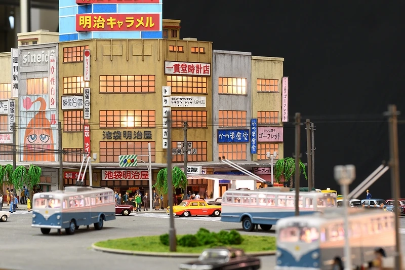 Phong cách Showa hoài niệm mô hình đường phố Nhật Bản phong cách Showa