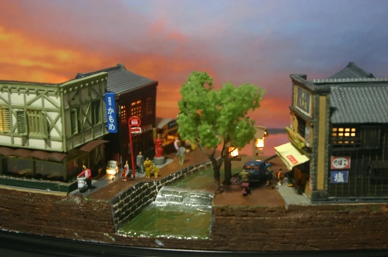 Mini Nhật Bản sống động mô hình đường phố Nhật Bản mini