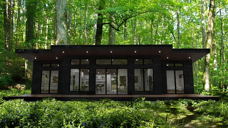 Giao hòa thiên nhiên bằng mô hình ngôi nhà trong rừng cảnh thiên nhiên