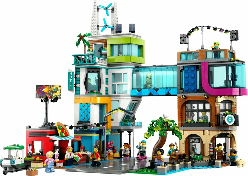 Trang trí bàn làm việc cực chất thành phố lego tí hon trang trí