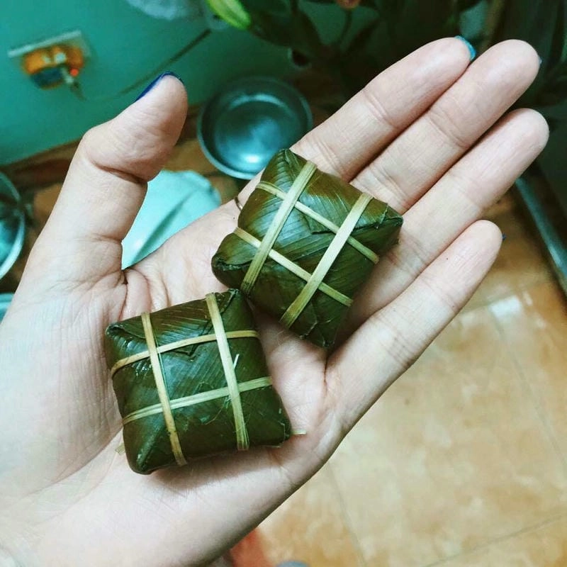Bánh chưng tí hon đẹp tinh tế mang nét xuân truyền thống