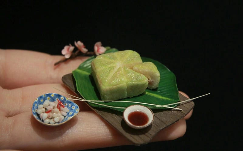 Bánh chưng tí hon phổ biến trong dịp xuân sum vầy