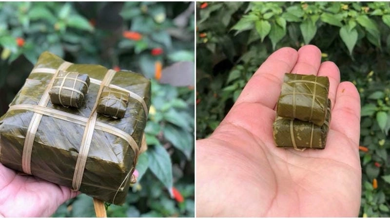 Bánh chưng tí hon handmade khéo léo và sáng tạo