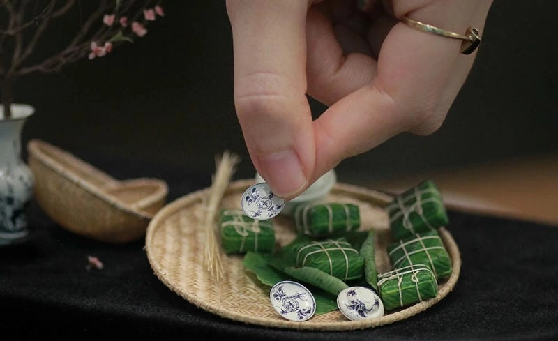 Bánh chưng tí hon nhỏ xinh làm say lòng người nhìn